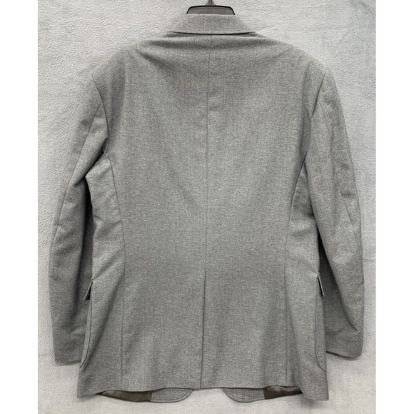 David Taylor Blazer Mens Size 42 L Gray Two Button Front Notched Single Vented - Picture 3 of 16